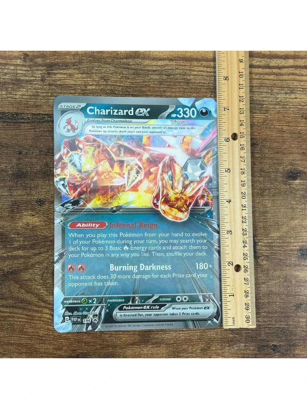 Pokemon Charizard ex SVP 196 Jumbo Oversized 5x7 Lenticular Promo Card NM